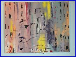 Original abstract acrylic painting on canvas Porque Gris
