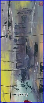 Original abstract acrylic painting on canvas Porque Gris