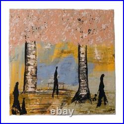 Original abstract acrylic painting on canvas Walking Romeo