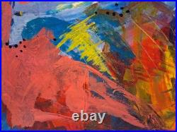 Original abstract art acrylic painting on canvas 16 X 20 Electric Sex