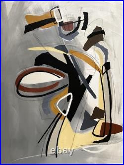 Original acrylic abstract painting on canvas signed