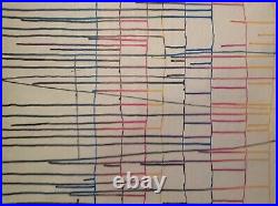 Original art GEOMETRIC LINES FOCUSED ABSTRACTION Stretched on canvas
