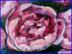Original art oil painting Peony flower artwork floral oil on canvas 18x24