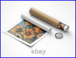 Original art oil painting Sunflower large artwork Flower floral signed 36x48