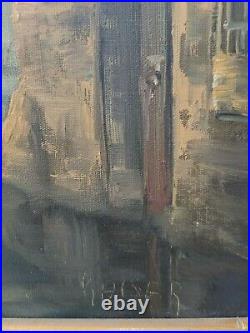 Original large cityscape on canvas Old Vienna listed Kaiser 28x31x2