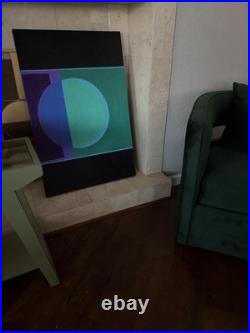 Original modern art on canvas signed framed