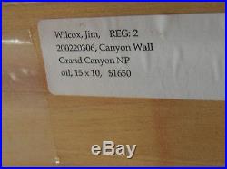 Original oil on Canvas Board by Jim Wilcox Grand Canyon Wall Western Artist