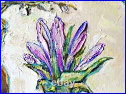 Original oil painting floral bouquet wall art on canvas handmade artwork decor