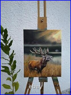Original oil painting on canvas- Deer
