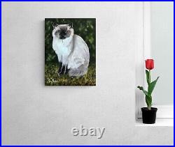 Original oil painting on canvas, cat/kitty, unframed, 12 x 16, new, realism art