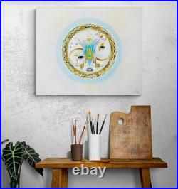 Original oil painting on canvas, surrealist, signed Luca Molnar Art