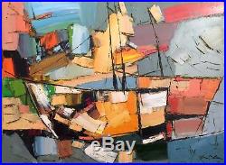 Original painting Boats Oil on canvas 18x24 by Anastasiya Kimachenko
