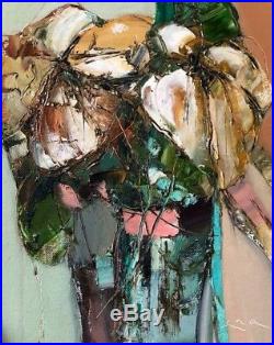 Original painting Flowersoil on canvas board 8x10 by Anastasiya Kimachenko