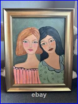 Original painting, abstract collectible, Portrait 11x14