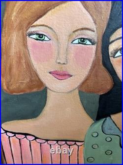 Original painting, abstract collectible, Portrait 11x14