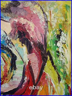 Original rose oil painting Pop art Abstract flower art on canvas
