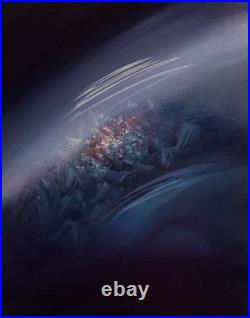 Original surrealist mystical landscape painting, 8x10 in, acrylic on canvas