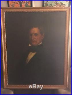 Original18th/19th Century Antique Oil On Canvas Portrait Of Important Gentleman
