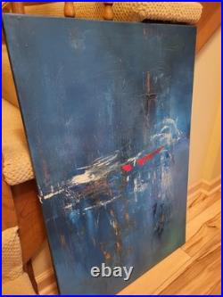 Outsider Art Piece Amass Simplicity 36x24 Inch LARGE BEAUTIFUL ABSTRACT