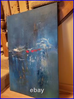 Outsider Art Piece Amass Simplicity 36x24 Inch LARGE BEAUTIFUL ABSTRACT