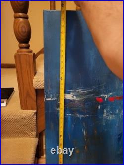 Outsider Art Piece Amass Simplicity 36x24 Inch LARGE BEAUTIFUL ABSTRACT