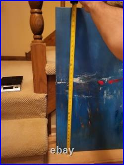 Outsider Art Piece Amass Simplicity 36x24 Inch LARGE BEAUTIFUL ABSTRACT