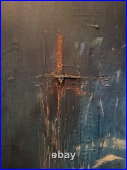 Outsider Art Piece Amass Simplicity 36x24 Inch LARGE BEAUTIFUL ABSTRACT