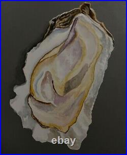 Oyster painting, 16 x 20 acrylic on canvas panel hand-painted by me, Rob