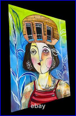 PAINTING ORIGINAL ACRYLIC ON CANVAS CUBAN ART 30X40 by Lisa
