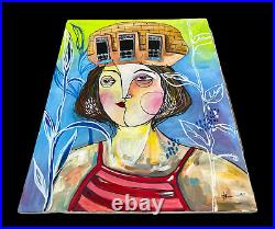 PAINTING ORIGINAL ACRYLIC ON CANVAS CUBAN ART 30X40 by Lisa