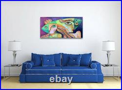 PAINTING ORIGINAL OIL ON CANVAS (READY TO HANG) CUBAN ART 24X48 By LISA