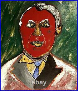 PICASSO PORTRAIT IMPRESSIONISM PAINTING ACRYLIC ON CANVAS. 9 x 12 BY JORDOK