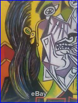 Pablo Picasso The Weeping Woman Original Oil Painting On Canvas Signed Sealed