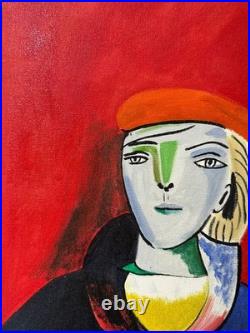 Pablo picasso painting on canvas oil 0.35x0.25m signed stamped