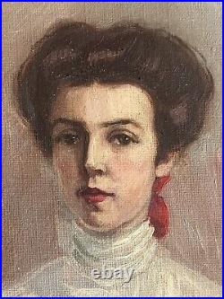 Painting Miss Emmons NY Socialite C 1910 Titanic After John Singer Sargent