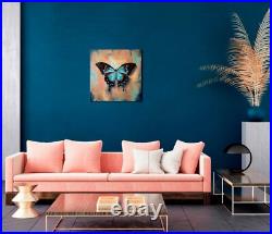Painting Oil on Canvas, Beautiful Butterfly, Original Contemporary Interior Art