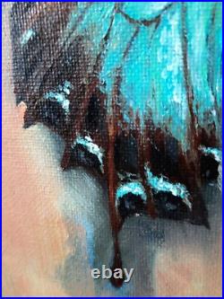 Painting Oil on Canvas, Beautiful Butterfly, Original Contemporary Interior Art
