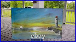 Paintings on canvas. Soothing 30x48 painting. Original and inspired