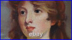Pair Antique English School Oil Portraits Of Lady Happner & Lord Fon Welton