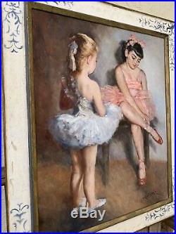 Pal Fried Large Oil Painting On Canvas Original Signed Dance Ballerina Artwork