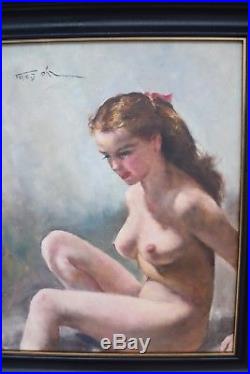 Pal Fried Original Oil On Canvas Painting Titled Nina