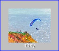 Para-glider Painting on canvas Seascape on canvas ORIGINAL art