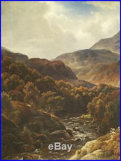 Paul Weber (American/German 1823-1916) huge original Oil on Canvas Painting 1859