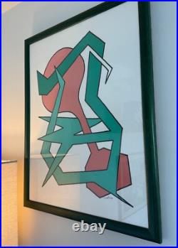 Peach Garden Rare Original Abstract Art by Brent Lee Farley Fully Framed Peach Garden Rare Original Abstract Art by Brent Lee Farley Fully Framed