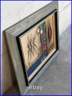 Per Dahl Abstract Expressionist Oil Painting Textured Canvas Wood Frame Denmark Per Dahl Abstract Expressionist Oil Painting Textured Canvas Wood Frame Denmark