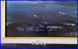 Peter Ellenshaw Original Oil Malibu Ca. 30 x 55 oil on canvas, Hammer Galleries NY
