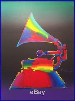 Peter Max Grammy original painting acrylic on canvas 1991