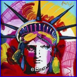 Peter Max Liberty Original Painting On Canvas