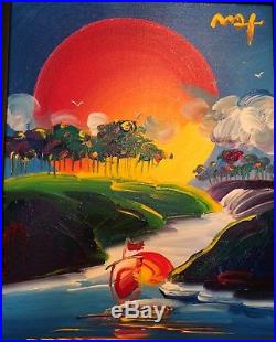 Peter Max Original Acrylic on Canvas Without Borders