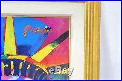 Peter Max Original Delta Liberty Head Mixed Media & Acrylic on Canvas Painting